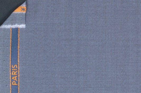 Dormeuil Fabric Blue Plain 100% Wool (Ref-839154)