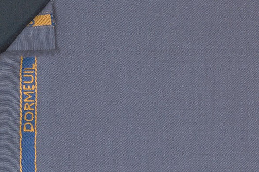 Dormeuil Fabric Grey Plain 100% Wool (Ref-839155)