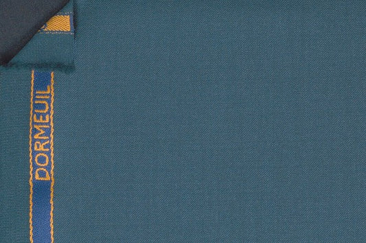 Dormeuil Fabric Green Plain 100% Wool (Ref-839167)