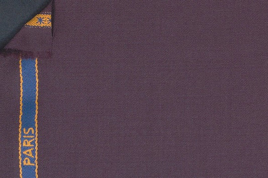 Dormeuil Fabric Burgundy Plain 100% Wool (Ref-839168)