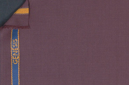 Dormeuil Fabric Burgundy Plain 100% Wool (Ref-839169)