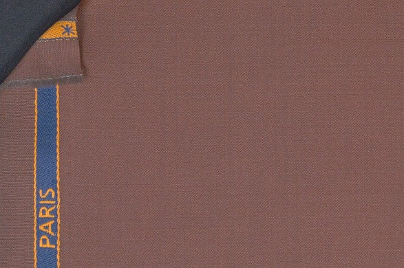Dormeuil Fabric Brown Plain 100% Wool (Ref-839176)