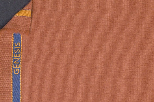 Dormeuil Fabric Orange Plain 100% Wool (Ref-839178)