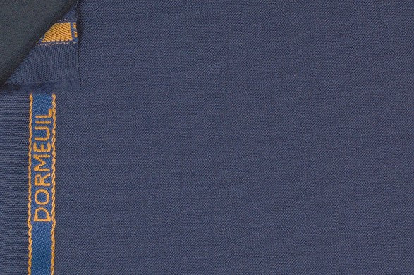 Dormeuil Fabric Navy Plain 100% Wool (Ref-839190)