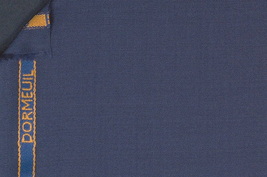 Dormeuil Fabric Navy Plain 100% Wool (Ref-839190)