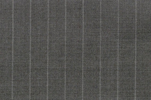 Dormeuil Fabric Grey Stripe 100% Wool (Ref-841003)