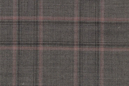 Dormeuil Fabric Grey Check 100% Wool (Ref-841026)