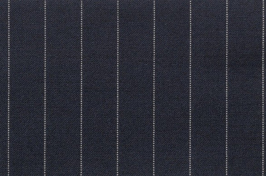 Dormeuil Fabric Navy Stripe 100% Wool (Ref-841053)