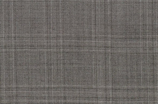 Dormeuil Fabric Black/White Check 100% Wool (Ref-841087)