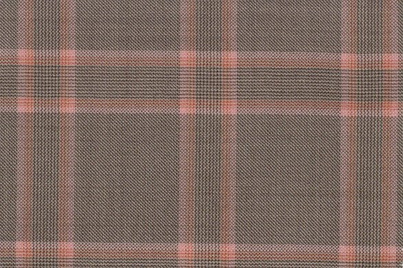 Dormeuil Fabric Orange Check 100% Wool (Ref-841095)