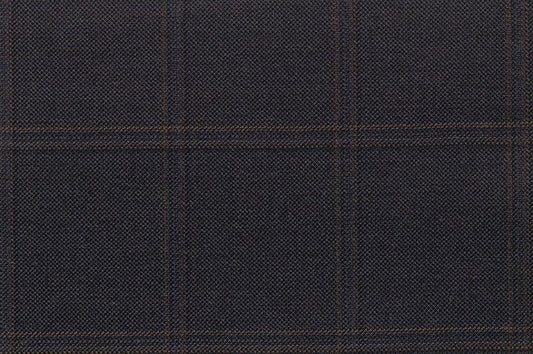 Dormeuil Fabric Navy Check 100% Wool (Ref-841097)