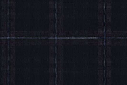 Dormeuil Fabric Green Check 100% Wool (Ref-842003)