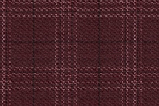 Dormeuil Fabric Burgundy Check 100% Wool (Ref-842005)