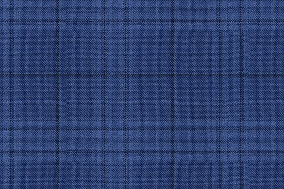 Dormeuil Fabric Blue Check 100% Wool (Ref-842007)