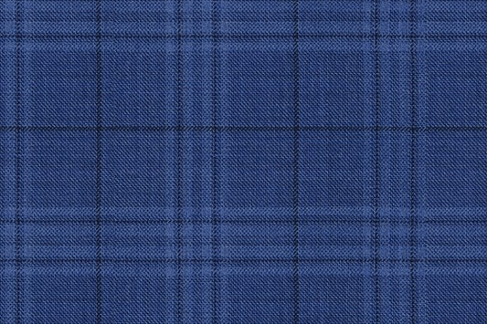 Dormeuil Fabric Blue Check 100% Wool (Ref-842007)