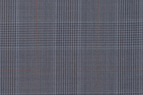 Dormeuil Fabric Blue Check 100% Wool (Ref-842010)