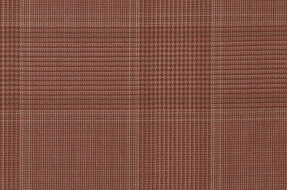 Dormeuil Fabric Orange Check 100% Wool (Ref-842012)