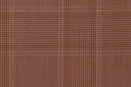 Dormeuil Fabric Orange Check 100% Wool (Ref-842012)