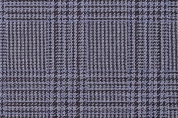 Dormeuil Fabric Blue Check 100% Wool (Ref-842017)