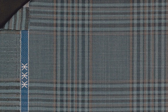 Dormeuil Fabric Green Check 100% Wool (Ref-842020)