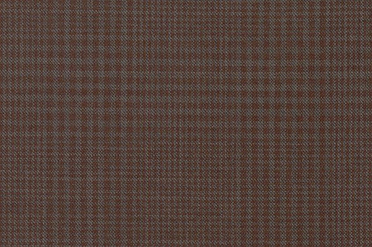 Dormeuil Fabric Brown Check 100% Wool (Ref-842021)