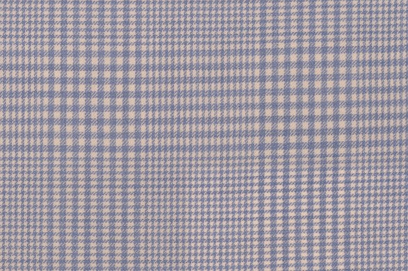 Dormeuil Fabric Blue Check 100% Wool (Ref-842025)