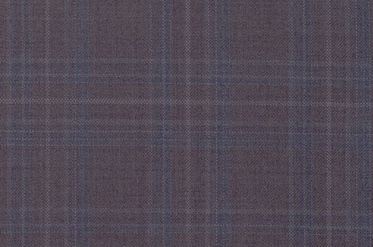 Dormeuil Fabric Blue Check 100% Wool (Ref-842026)
