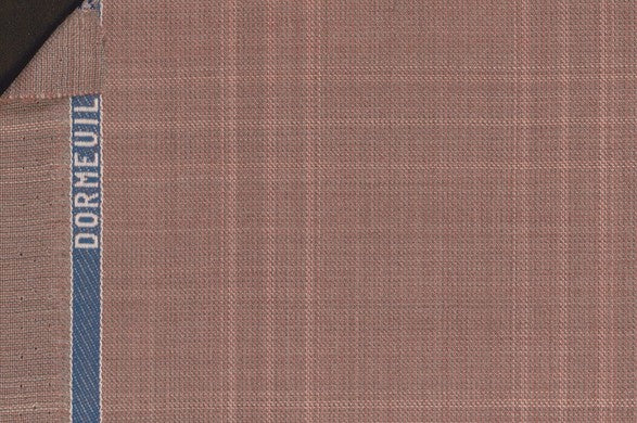 Dormeuil Fabric Burgundy Check 100% Wool (Ref-842028)