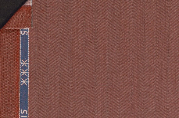 Dormeuil Fabric Burgundy Herringbone 100% Wool (Ref-842037)