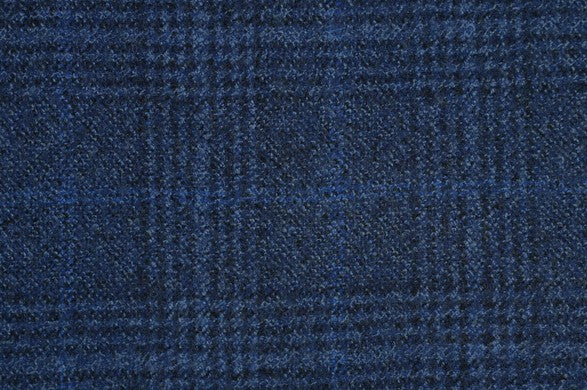 Dormeuil Fabric Blue Check 100% Wool (Ref-842202)