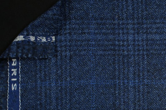 Dormeuil Fabric Blue Check 100% Wool (Ref-842202)