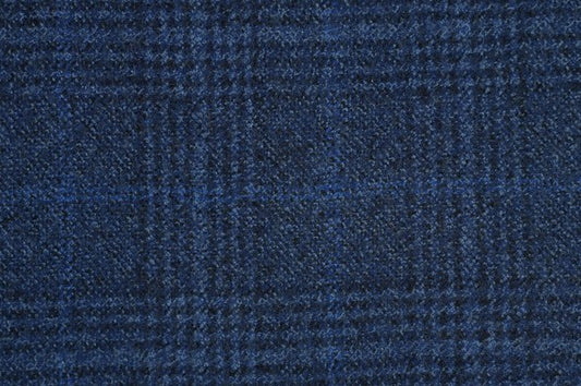 Dormeuil Fabric Blue Check 100% Wool (Ref-842202)