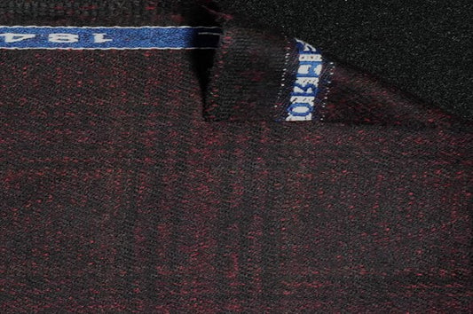 Dormeuil Fabric Burgundy Check 100% Wool (Ref-842205)