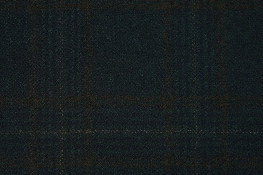 Dormeuil Fabric Green Check 100% Wool (Ref-842206)