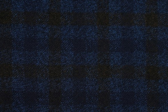 Dormeuil Fabric Navy Check 100% Wool (Ref-842211)