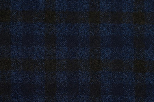 Dormeuil Fabric Navy Check 100% Wool (Ref-842211)