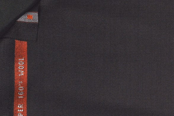 Dormeuil Fabric Black Plain 100% Wool (Ref-843001)