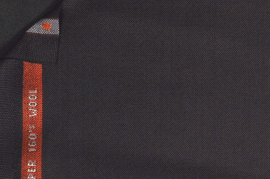 Dormeuil Fabric Black Plain 100% Wool (Ref-843001)