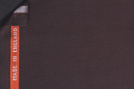 Dormeuil Fabric Brown Plain 100% Wool (Ref-843230)