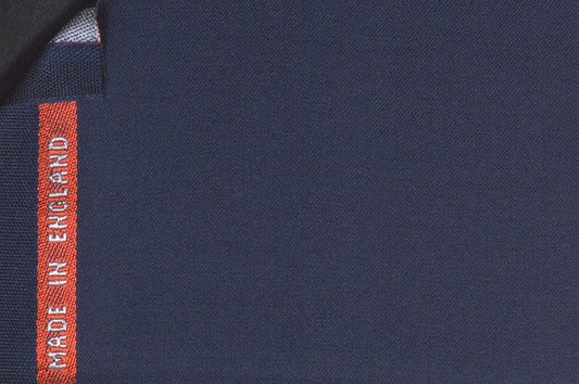 Dormeuil Fabric Navy Plain 100% Wool (Ref-843232)