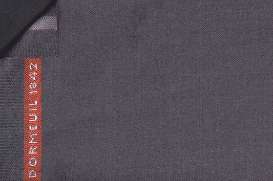 Dormeuil Fabric Grey Plain 100% Wool (Ref-843234)
