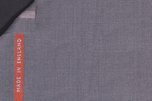 Dormeuil Fabric Grey Plain 100% Wool (Ref-843235)