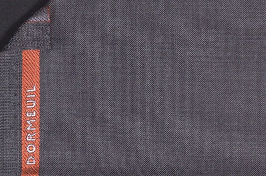 Dormeuil Fabric Grey Plain 100% Wool (Ref-843293)