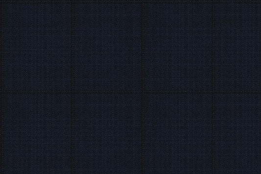 Dormeuil Fabric Navy Check 100% Wool (Ref-843425)