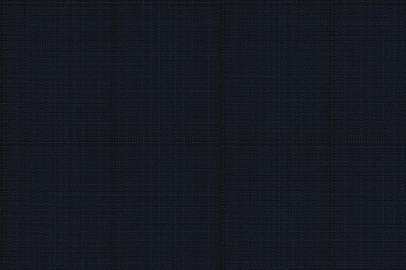 Dormeuil Fabric Navy Check 100% Wool (Ref-843425)