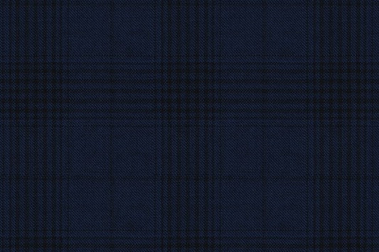 Dormeuil Fabric Blue Check 100% Wool (Ref-843435)