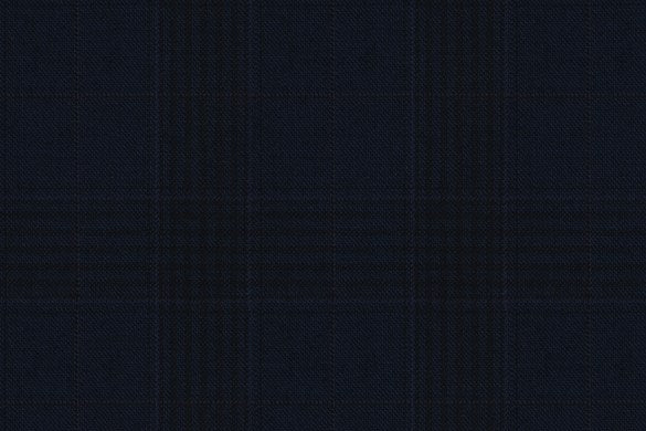 Dormeuil Fabric Navy Check 100% Wool (Ref-843436)