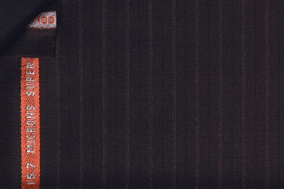 Dormeuil Fabric Brown Stripe 100% Wool (Ref-843439)