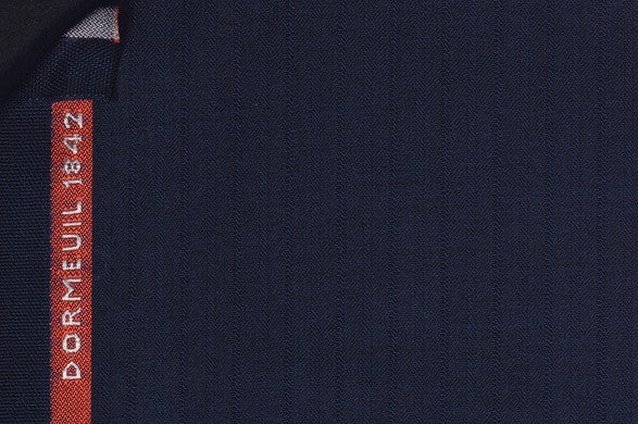Dormeuil Fabric Navy Stripe 100% Wool (Ref-843440)