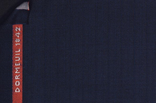 Dormeuil Fabric Navy Stripe 100% Wool (Ref-843440)